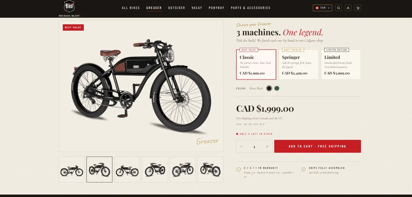 Michael Blast Greaser product page