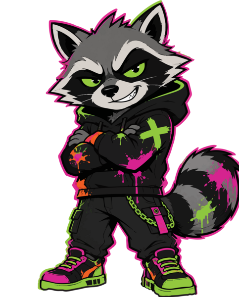 PTB Raccoon mascot